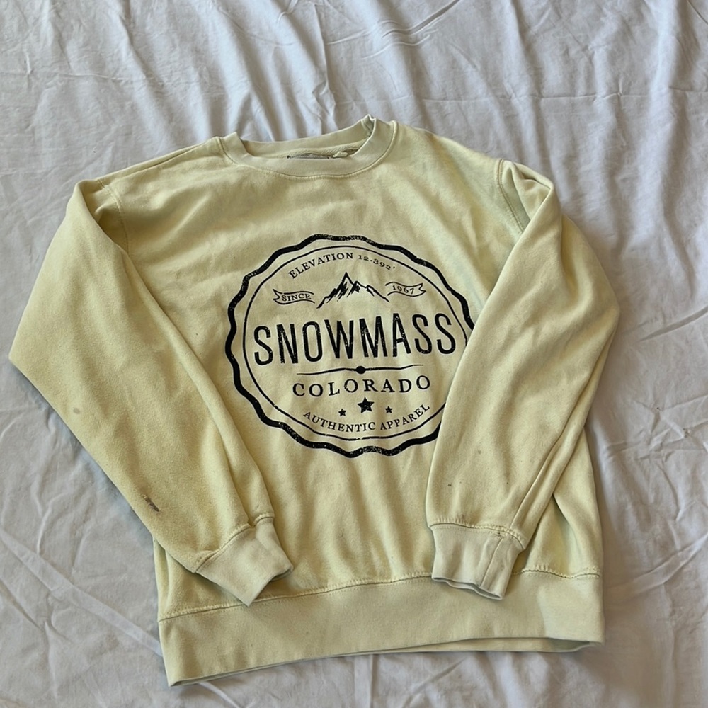 Colorado pale yellow crew neck
